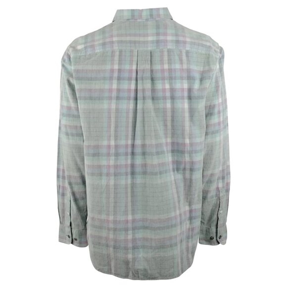 Tommy Bahama Men's Big & Tall 2XLT Coastline Cord Verde Plaid Trout Green Shirt - Picture 3 of 9